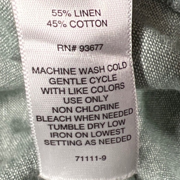 Liz Claiborne Green Linen Blend Jogger Pants Petite Small PS Drawstring Casual - Picture 7 of 7